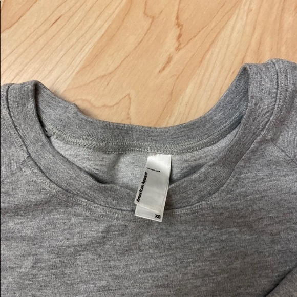 American apparel grey crop top sweater long sleeve - Picture 2 of 2